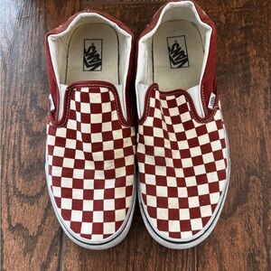 Men's Brown Checkerboard Slip-On Van's